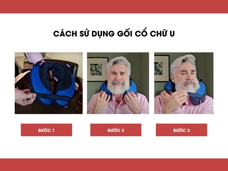 cách dùng gối chữ u thông thường