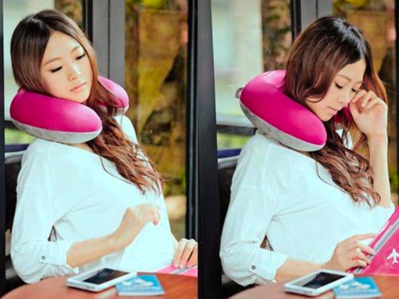 dùng gối cô chữ u khi làm việc