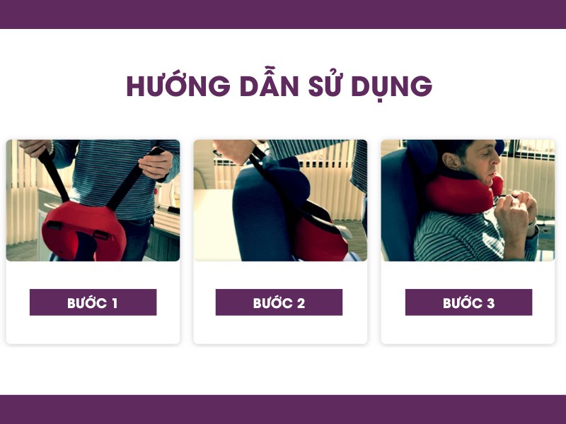 Hướng dẫn sử dụng gối cổ Cabeau